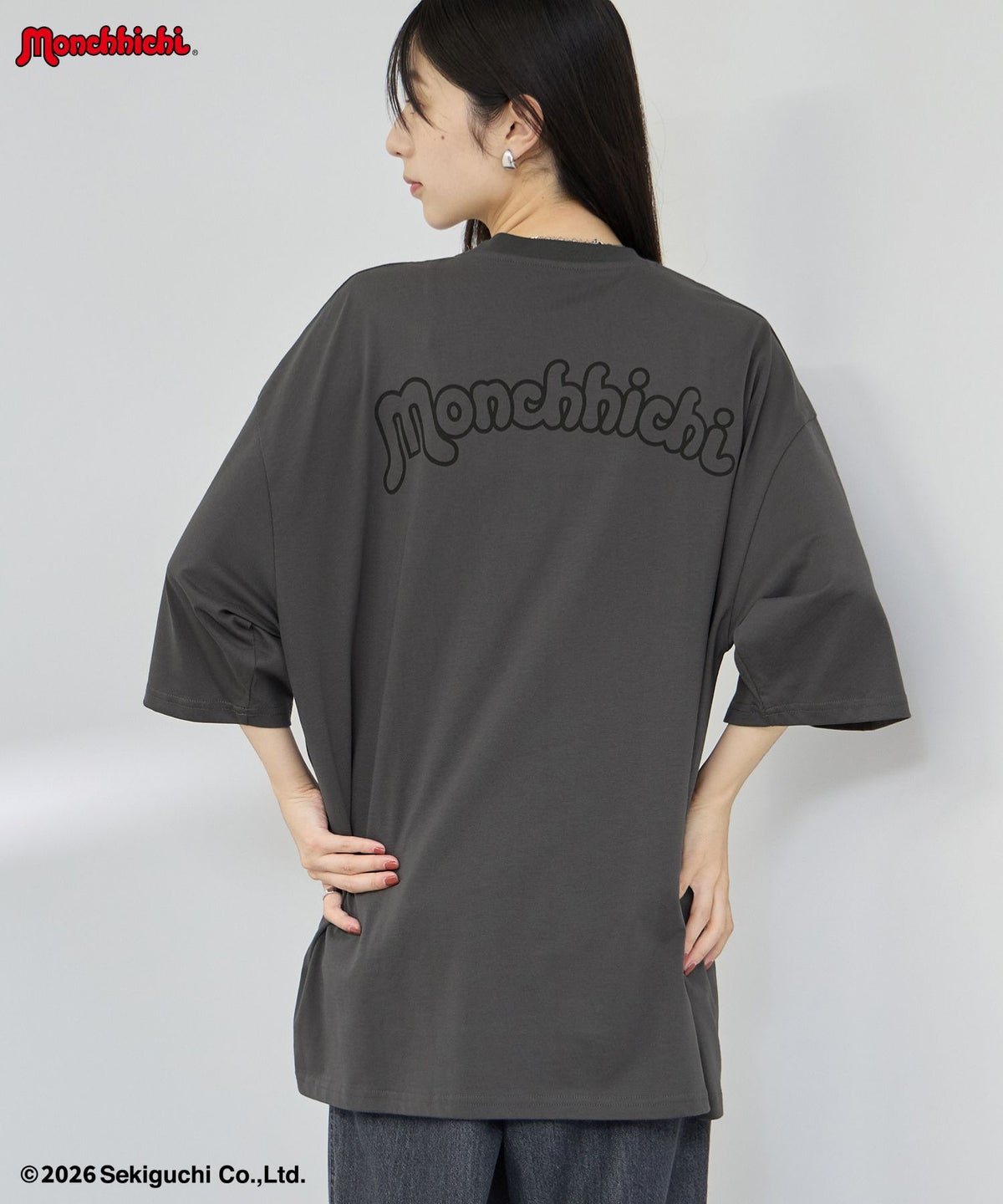 モンチッチ ルーズシルエットTシャツ アクリルキーホルダー付き レディース メール便 対応商品