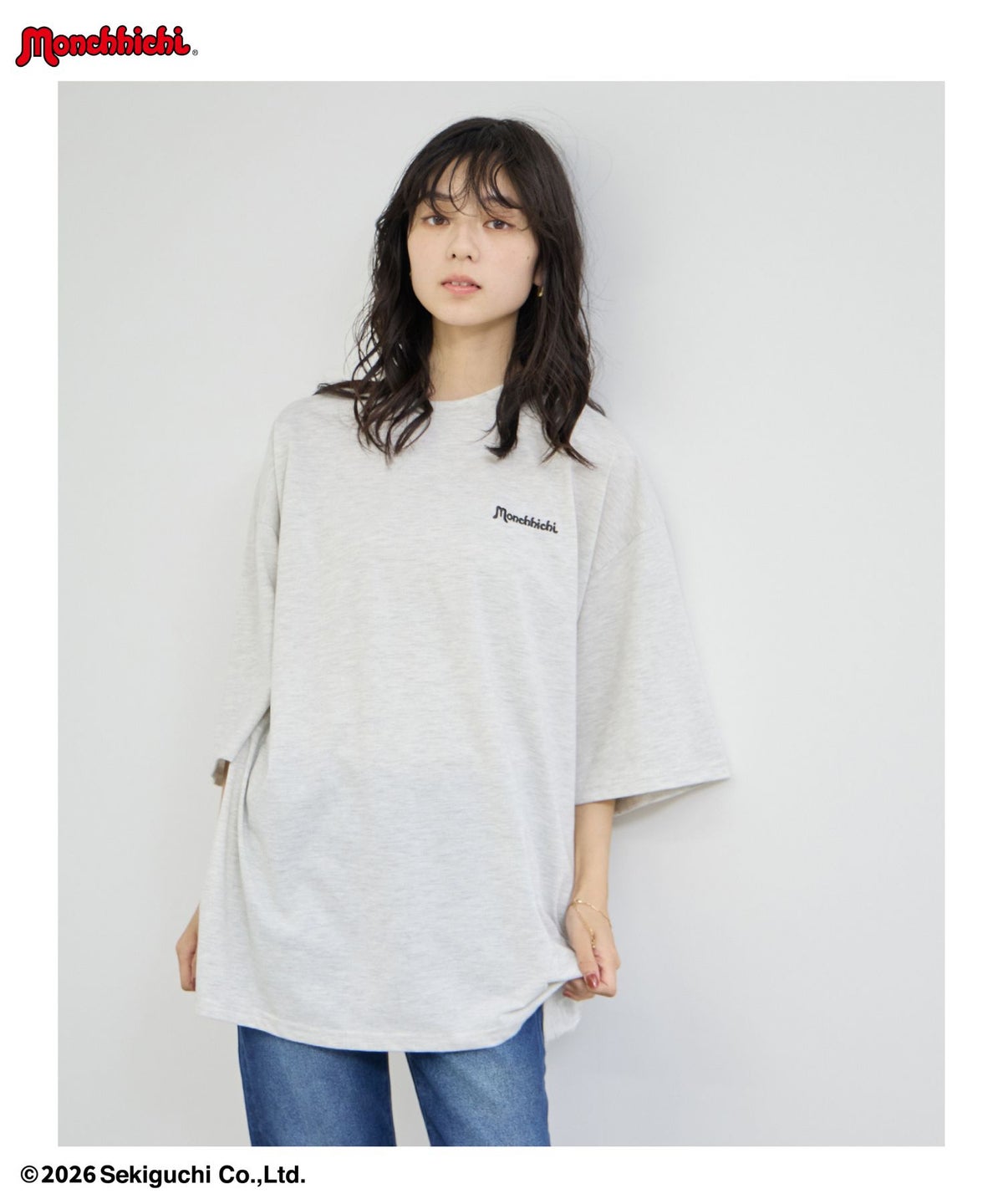 モンチッチ べびちっち ルーズTシャツ アクリルキーホルダー付き レディース メール便 対応商品
