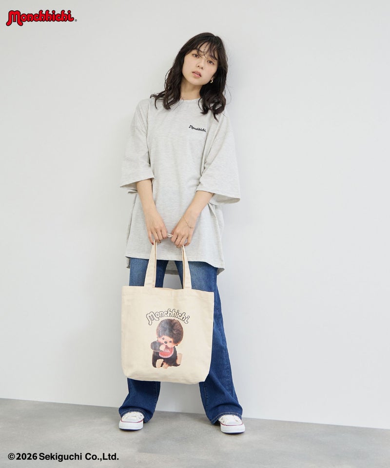 モンチッチ べびちっち ルーズTシャツ アクリルキーホルダー付き レディース メール便 対応商品商品画像-10