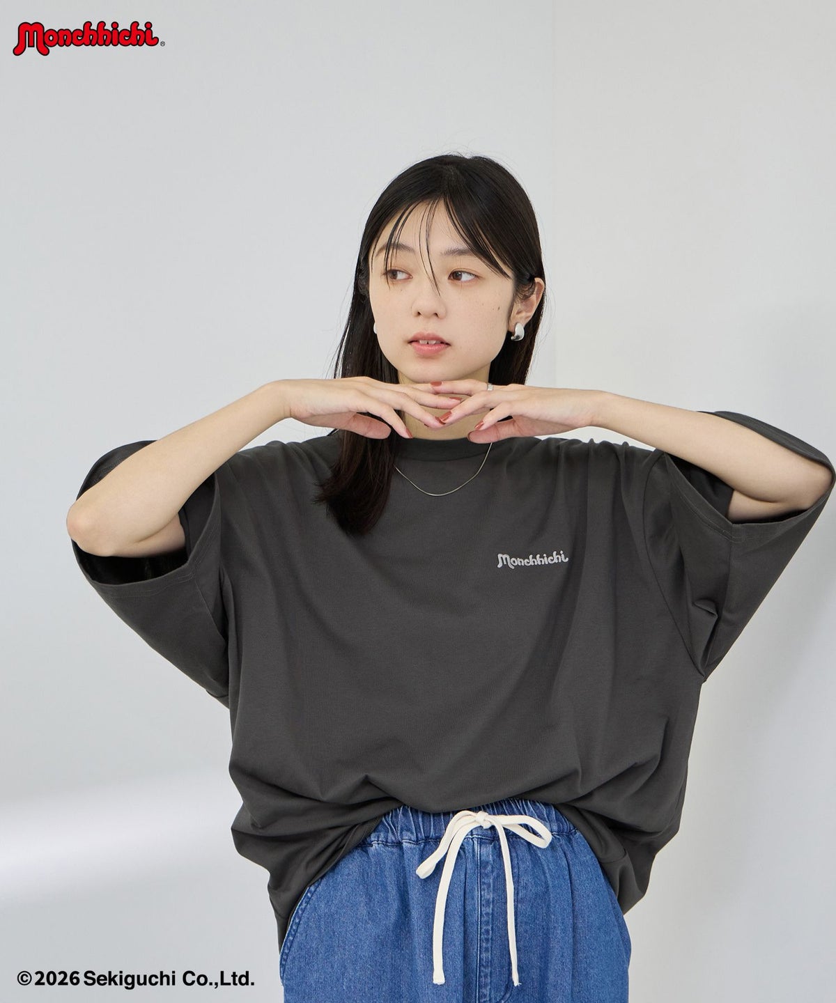 モンチッチ べびちっち ルーズTシャツ アクリルキーホルダー付き レディース メール便 対応商品