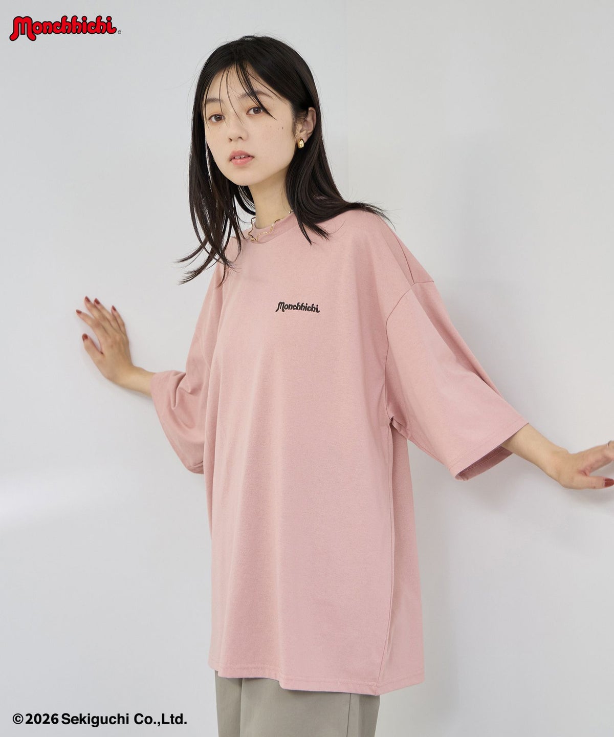 モンチッチ べびちっち ルーズTシャツ アクリルキーホルダー付き レディース メール便 対応商品