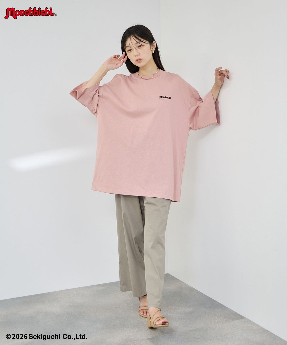 モンチッチ べびちっち ルーズTシャツ アクリルキーホルダー付き レディース メール便 対応商品