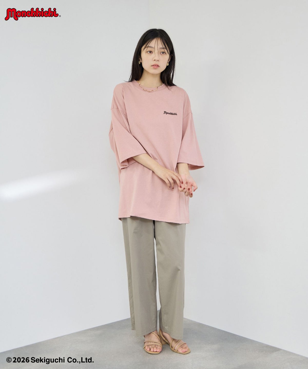 モンチッチ べびちっち ルーズTシャツ アクリルキーホルダー付き レディース メール便 対応商品