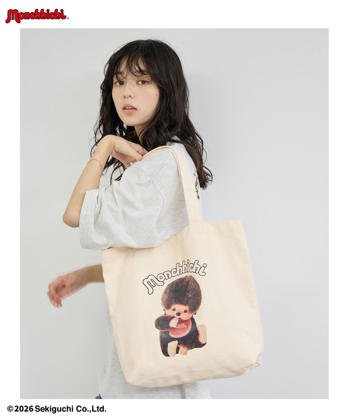 モンチッチ プリントキャンバストートバッグ