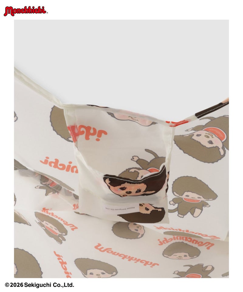 モンチッチ 総柄プリント 折りたたみエコバッグ商品画像-7