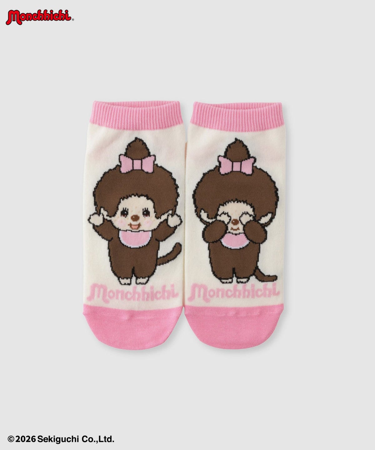 モンチッチ キャラクタープリントショートソックス レディース
