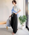 Classical Elf 《JaVaジャバコラボ》穿くだけで“こなれる”。ヒッコリータックデザインボリュームパンツ(ストライプ＆無地)商品サムネイル-6