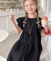 Classical Elf 【キッズ】親子リンクコーデ可能◎！布帛ドッキング袖フリルティアードワンピース商品サムネイル-4