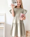 Classical Elf 【キッズ】親子リンクコーデ可能◎！布帛ドッキング袖フリルティアードワンピース商品サムネイル-16