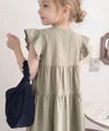 Classical Elf 【キッズ】親子リンクコーデ可能◎！布帛ドッキング袖フリルティアードワンピース商品サムネイル-18