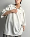 Classical Elf 《JaVaジャバコラボ》遊び心もこなれ感もキメる。刺繍入りダンボール素材ジップ半袖Tシャツ商品サムネイル-14