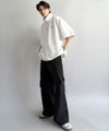 Classical Elf 《JaVaジャバコラボ》遊び心もこなれ感もキメる。刺繍入りダンボール素材ジップ半袖Tシャツ商品サムネイル-20