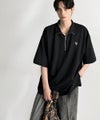 Classical Elf 《JaVaジャバコラボ》遊び心もこなれ感もキメる。刺繍入りダンボール素材ジップ半袖Tシャツ商品サムネイル-28