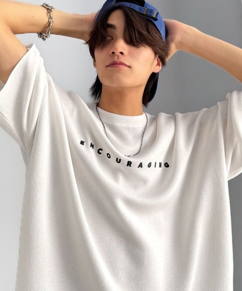 Classical Elf 《JaVaジャバコラボ》Tシャツにはない品格を。ロゴプリントオーバーサイズサマーニットプルオーバー商品画像-13