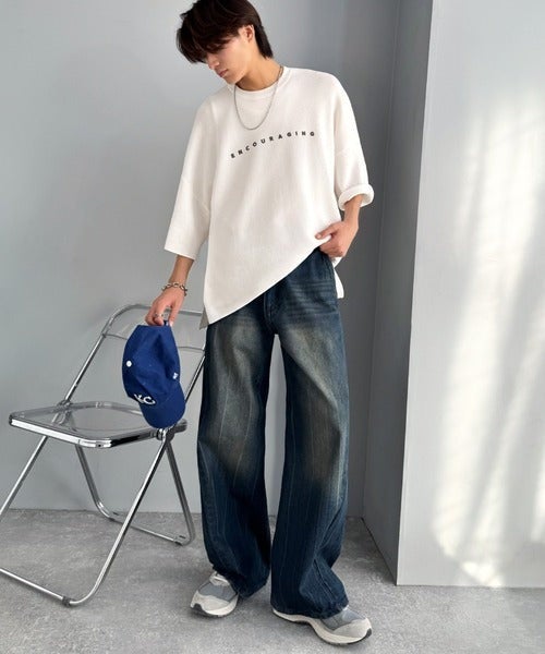 Classical Elf 《JaVaジャバコラボ》Tシャツにはない品格を。ロゴプリントオーバーサイズサマーニットプルオーバー商品画像-15