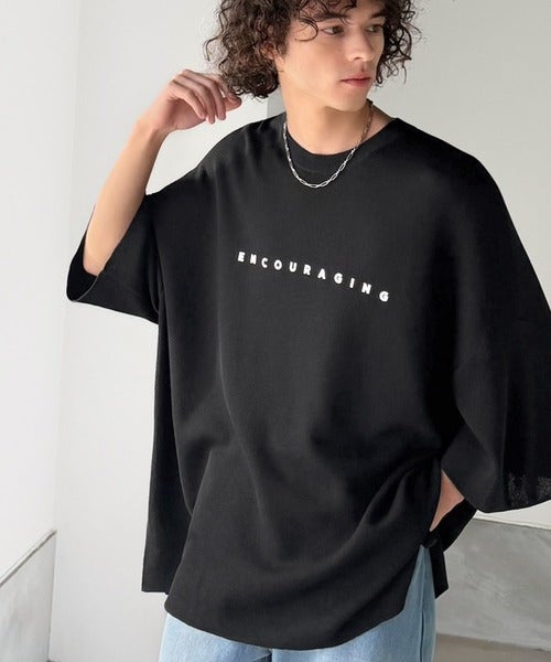 Classical Elf 《JaVaジャバコラボ》Tシャツにはない品格を。ロゴプリントオーバーサイズサマーニットプルオーバー商品画像-19