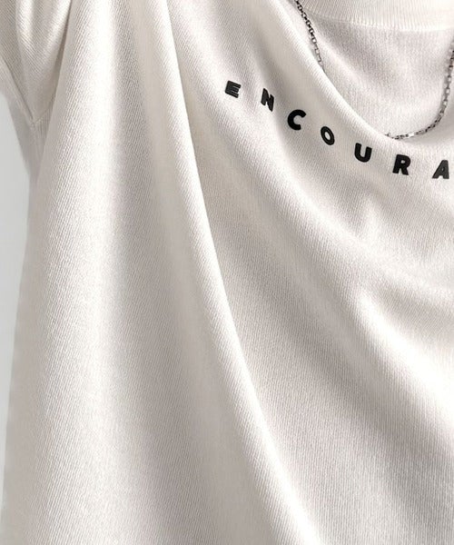 Classical Elf 《JaVaジャバコラボ》Tシャツにはない品格を。ロゴプリントオーバーサイズサマーニットプルオーバー商品画像-34