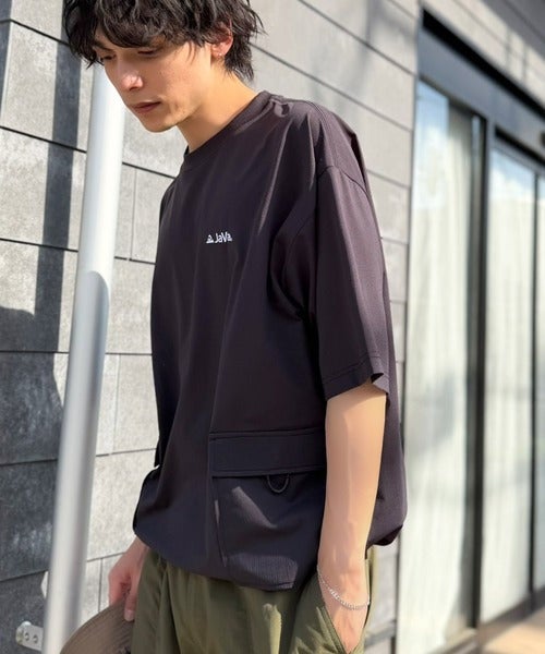 Classical Elf 《JaVaジャバコラボ》【接触冷感・吸水速乾機能付き】便利なBIGポケット&裾ドローコード付き!高機能マイクロメッシュTシャツ商品画像-6