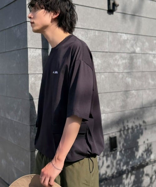 Classical Elf 《JaVaジャバコラボ》【接触冷感・吸水速乾機能付き】便利なBIGポケット＆裾ドローコード付き！高機能マイクロメッシュTシャツ商品画像-10