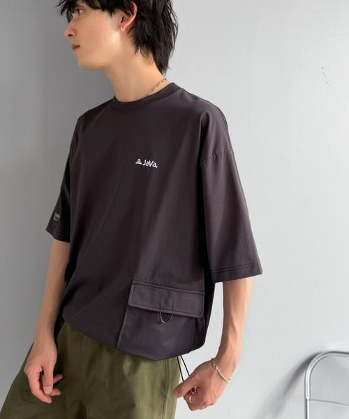 Classical Elf 《JaVaジャバコラボ》【接触冷感・吸水速乾機能付き】便利なBIGポケット&裾ドローコード付き!高機能マイクロメッシュTシャツ商品画像-15
