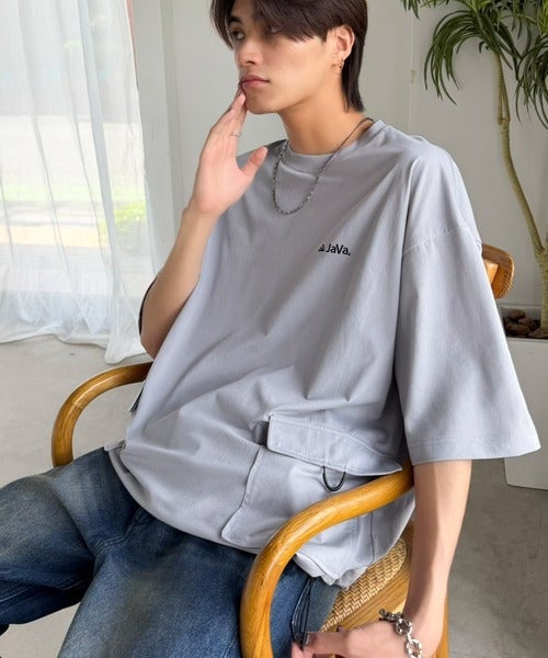 Classical Elf 《JaVaジャバコラボ》【接触冷感・吸水速乾機能付き】便利なBIGポケット＆裾ドローコード付き！高機能マイクロメッシュTシャツ商品画像-18