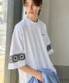 Classical Elf 《JaVaジャバコラボ》袖先に遊びと清涼感を。袖クロシェ編み 配色切り替えデザインTシャツ商品サムネイル-6