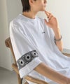 Classical Elf 《JaVaジャバコラボ》袖先に遊びと清涼感を。袖クロシェ編み 配色切り替えデザインTシャツ商品サムネイル-7