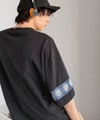 Classical Elf 《JaVaジャバコラボ》袖先に遊びと清涼感を。袖クロシェ編み 配色切り替えデザインTシャツ商品サムネイル-13
