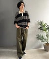 Classical Elf 《JaVaジャバコラボ》【接触冷感機能付き】シャリ感がクセになる夏仕様ニット素材。太ボーダー涼やかラガーポロシャツ商品サムネイル-11
