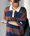 Classical Elf 《JaVaジャバコラボ》【接触冷感機能付き】シャリ感がクセになる夏仕様ニット素材。太ボーダー涼やかラガーポロシャツ商品サムネイル-14