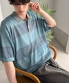 Classical Elf 《JaVaジャバコラボ》【接触冷感機能付き】シャリ感がクセになる夏仕様ニット素材。太ボーダー涼やかラガーポロシャツ商品サムネイル-24