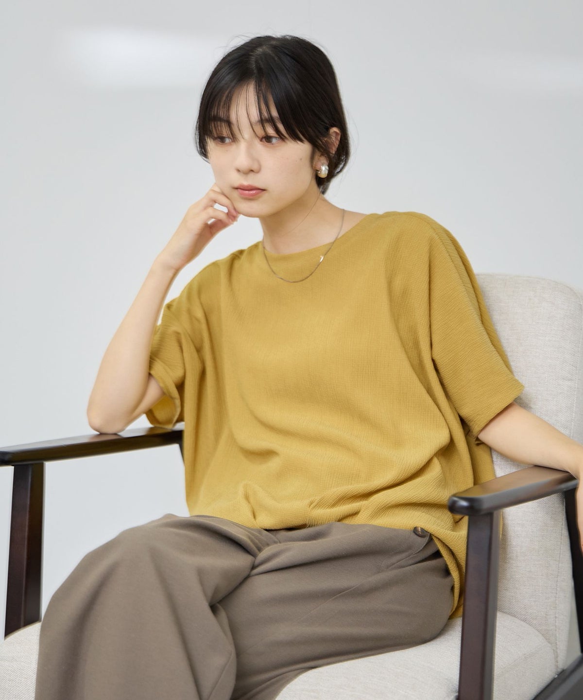 NAVY SARARI UVカット 裾タックシボプルオーバー レディース メール便 対応商品
