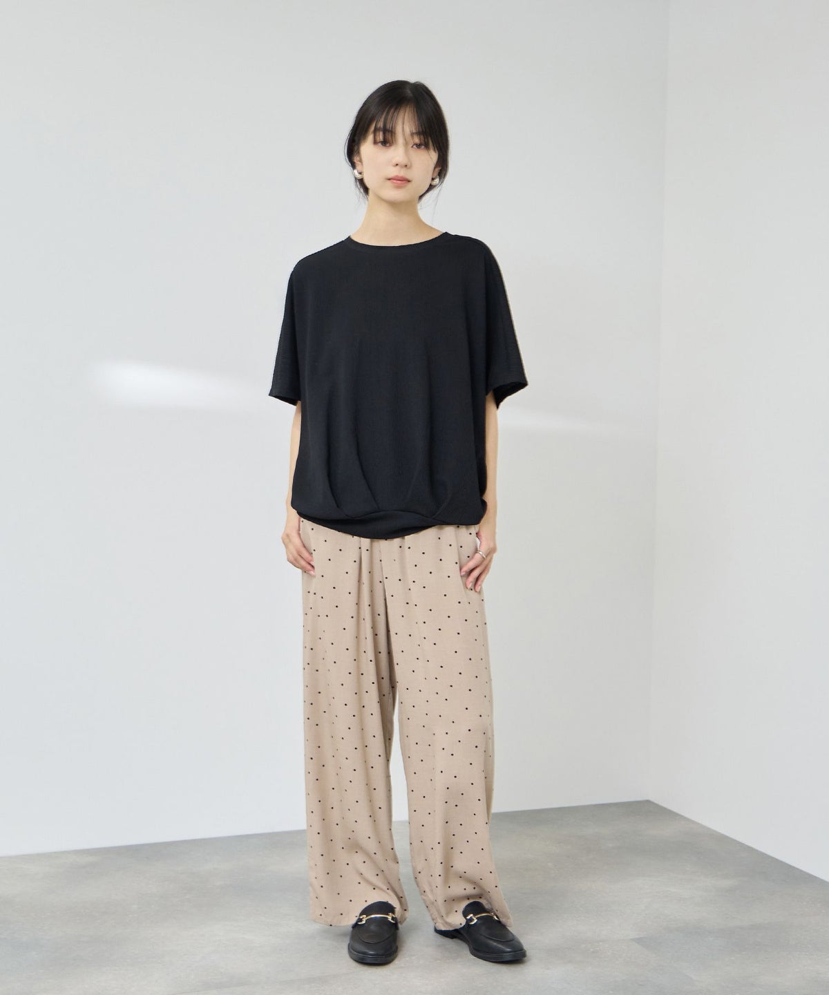 NAVY SARARI UVカット 裾タックシボプルオーバー レディース メール便 対応商品