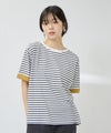[値下げ]NAVY  SARARI 接触冷感 UVカット 袖配色クルーネックTシャツ レディース メール便 対応商品商品サムネイル-2
