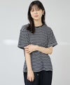 [値下げ]NAVY  SARARI 接触冷感 UVカット 袖配色クルーネックTシャツ レディース メール便 対応商品商品サムネイル-4