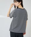 NAVY SARARI 接触冷感 UVカット 袖配色クルーネックTシャツ レディース メール便 対応商品商品サムネイル-6