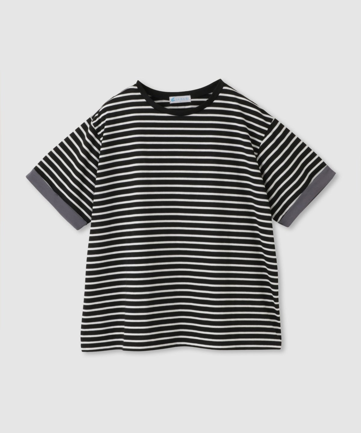 NAVY SARARI 接触冷感 UVカット 袖配色クルーネックTシャツ レディース メール便 対応商品