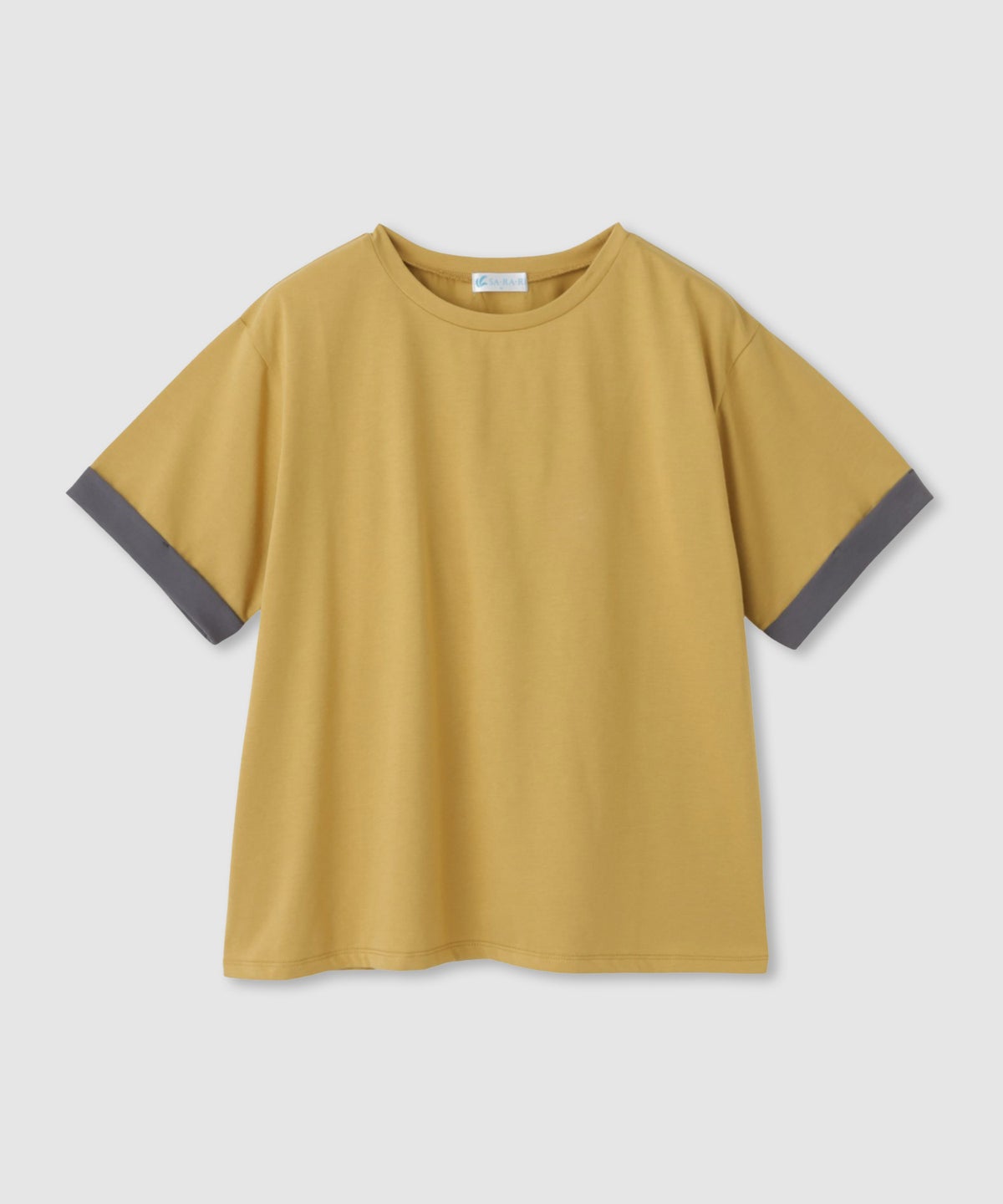 NAVY SARARI 接触冷感 UVカット 袖配色クルーネックTシャツ レディース メール便 対応商品