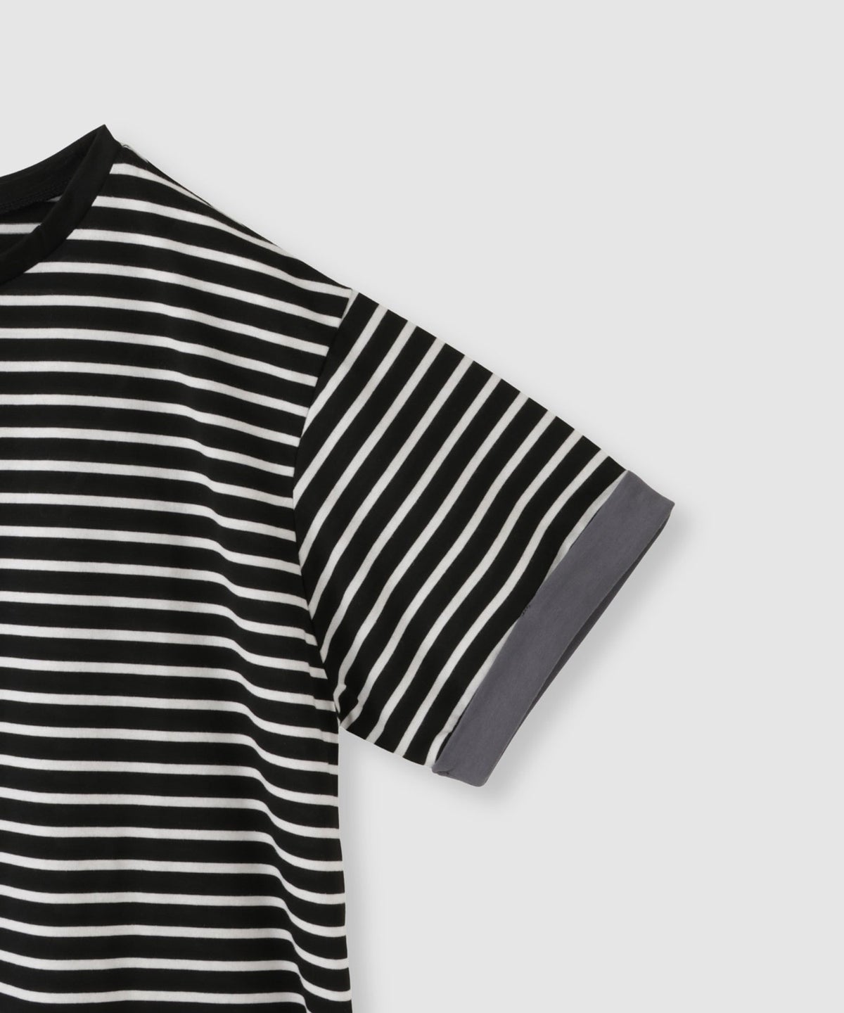 NAVY SARARI 接触冷感 UVカット 袖配色クルーネックTシャツ レディース メール便 対応商品