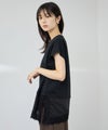[値下げ]NAVY  SARARI 接触冷感 UVカット 裾アシンメトリーレースTシャツ レディース メール便 対応商品商品サムネイル-5