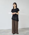 [値下げ]NAVY  SARARI 接触冷感 UVカット 裾アシンメトリーレースTシャツ レディース メール便 対応商品商品サムネイル-8