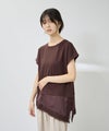[値下げ]NAVY  SARARI 接触冷感 UVカット 裾アシンメトリーレースTシャツ レディース メール便 対応商品商品サムネイル-13