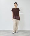 [値下げ]NAVY  SARARI 接触冷感 UVカット 裾アシンメトリーレースTシャツ レディース メール便 対応商品商品サムネイル-14