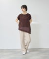 [値下げ]NAVY  SARARI 接触冷感 UVカット 裾アシンメトリーレースTシャツ レディース メール便 対応商品商品サムネイル-15