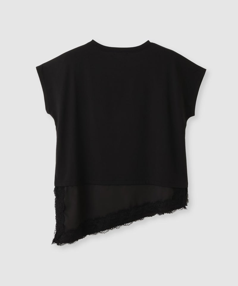 [値下げ]NAVY  SARARI 接触冷感 UVカット 裾アシンメトリーレースTシャツ レディース メール便 対応商品商品画像-19