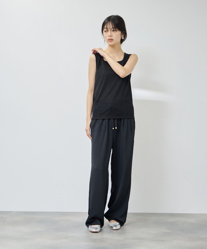 NAVY SARARI UVカット スクエアネックラメタンクトップ レディース メール便 対応商品商品画像-9