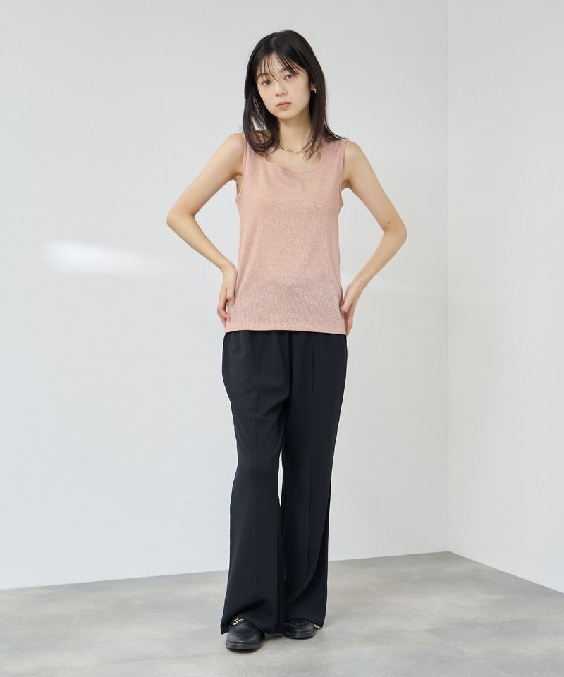 NAVY SARARI UVカット スクエアネックラメタンクトップ レディース メール便 対応商品商品画像-15