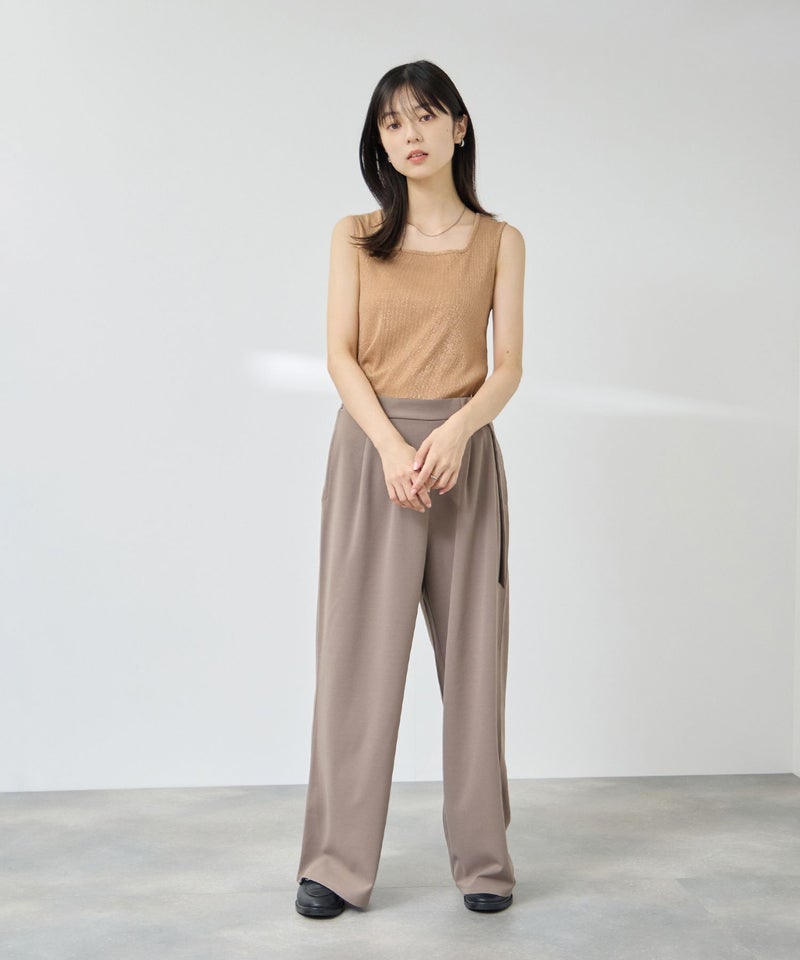 NAVY SARARI UVカット スクエアネックラメタンクトップ レディース メール便 対応商品商品画像-19