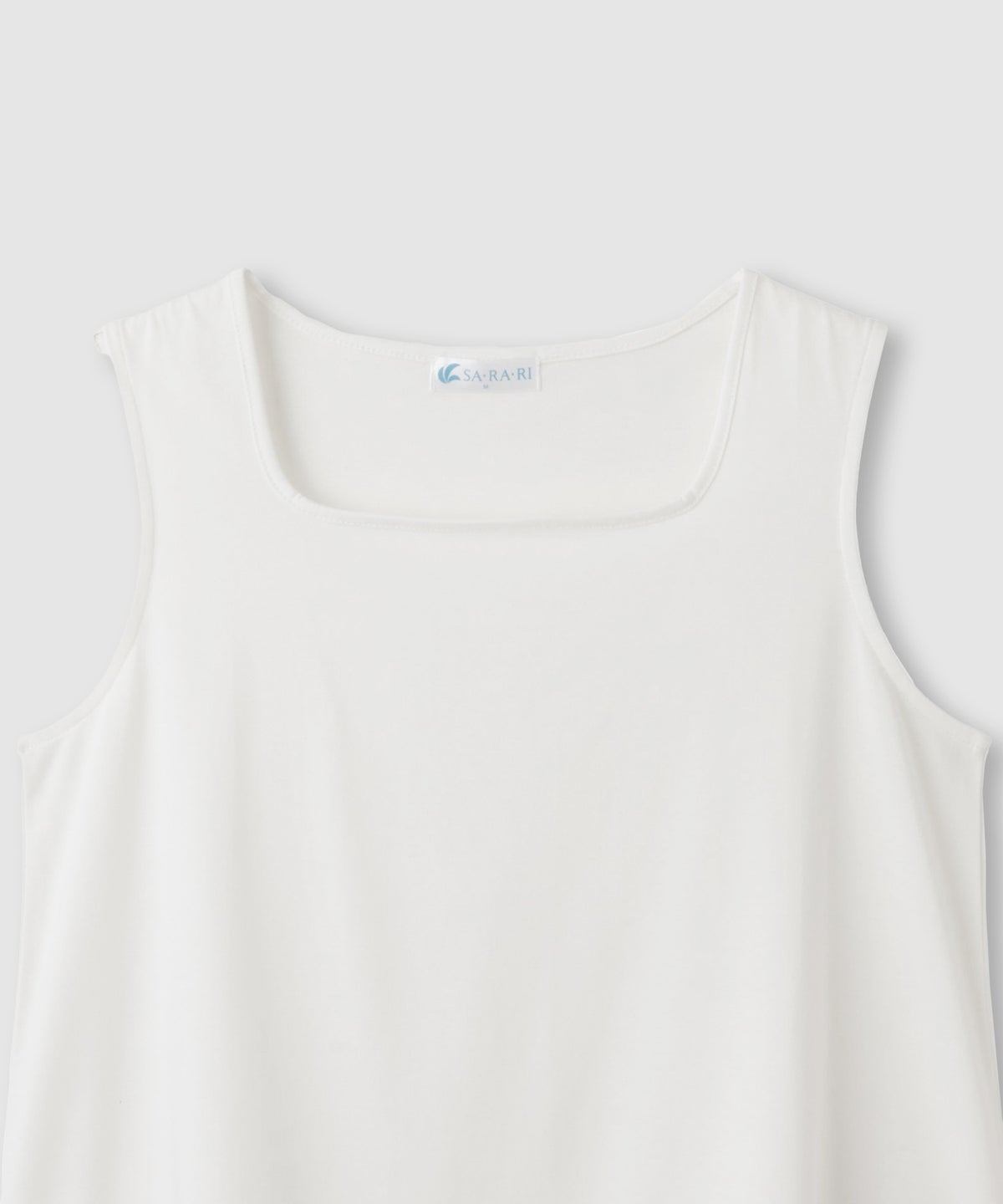 NAVY SARARI 接触冷感 UVカット スクエアネック裾レースタンクトップ レディース メール便 対応商品