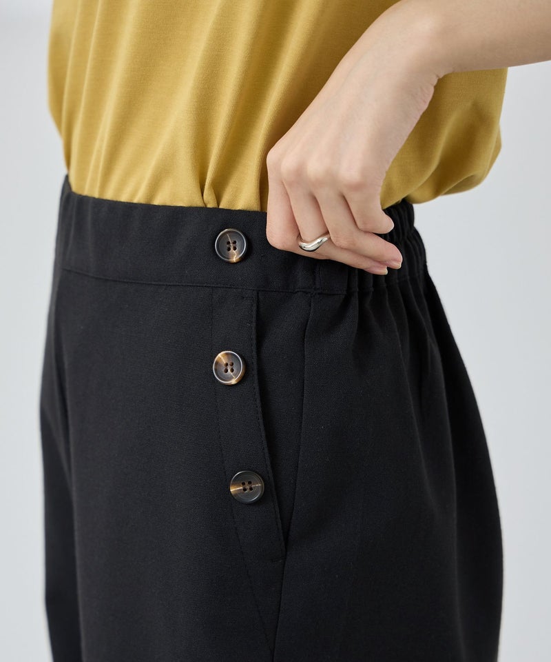 NAVY SARARI 接触冷感 リネンブレンド マリンパンツ レディース商品画像-5